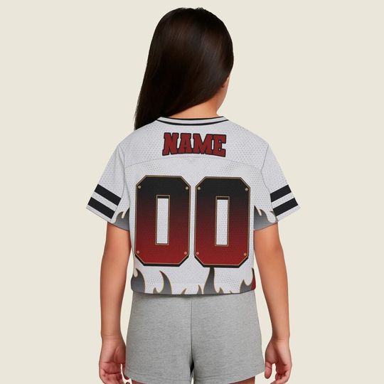 Chris Brown Breezy Bowl Customized Name And Number Fire Red Mesh Croptop Baseball Jersey