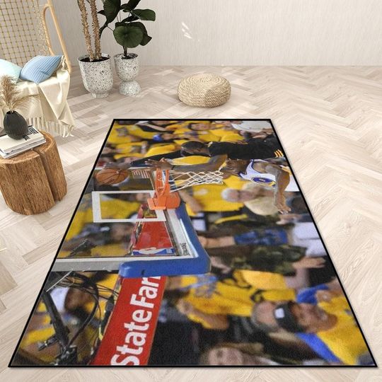 Lebron James Green 7 Block Room Rug