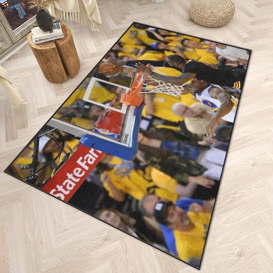 Lebron James Green 7 Block Room Rug