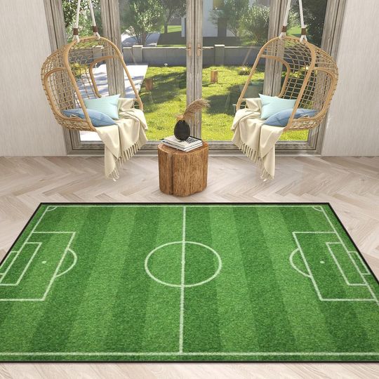 Soccer Field Room Rug