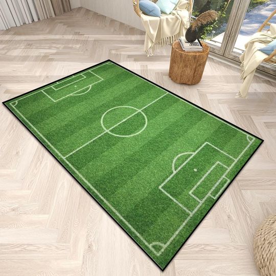 Soccer Field Room Rug