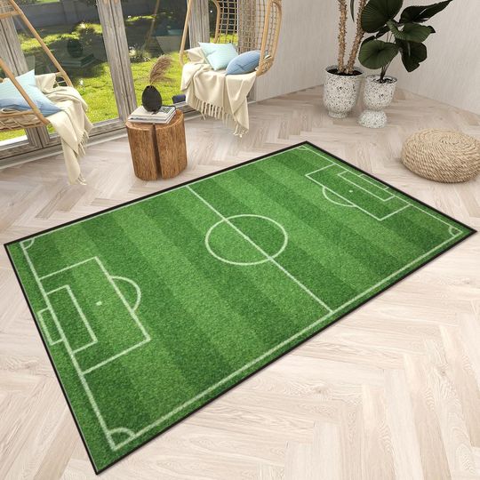 Soccer Field Room Rug