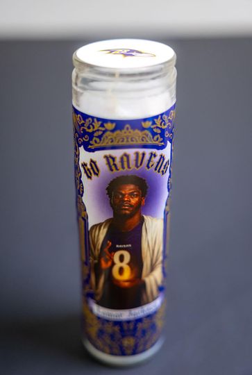 Baltimore Ravens - Lamar Jackson Prayer Candle