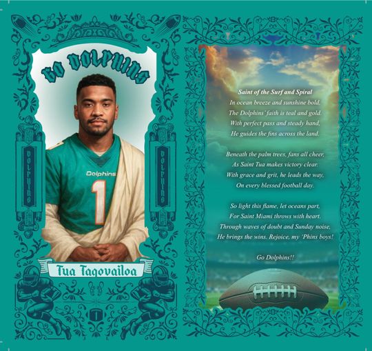Miami Dolphins - Tua Tagovailoa Prayer Candle