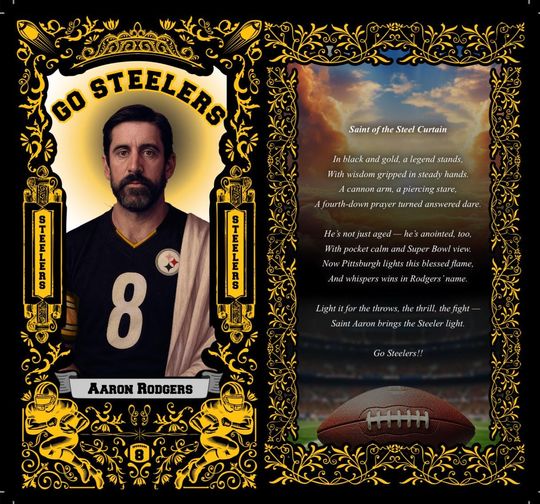 Pittsburgh Steeler Aaron Rodgers Prayer Candle