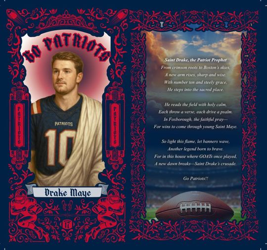 New England Patriots - Drake Maye Prayer Candle
