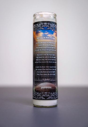 Las Vegas Raiders - Geno Smith  Prayer Candle