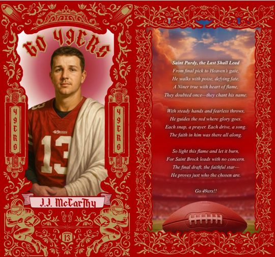 San Francisco 49ers - Brock Purdy Prayer Candle