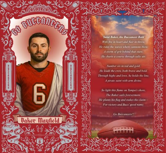 Tampa Bay Buccaneers - Baker Mayfield Prayer Candle