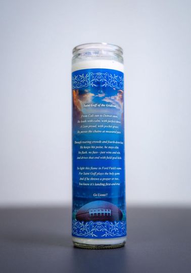 Detroit Lions - Jared Goff Prayer Candle