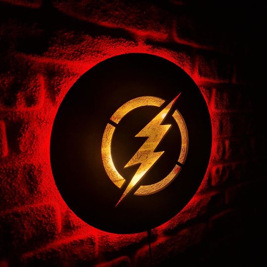 LED Lighted The Flash Sign, Stylish Wall Decor With Lights For Flash Fans, Illuminated Wall Art, Best Gift