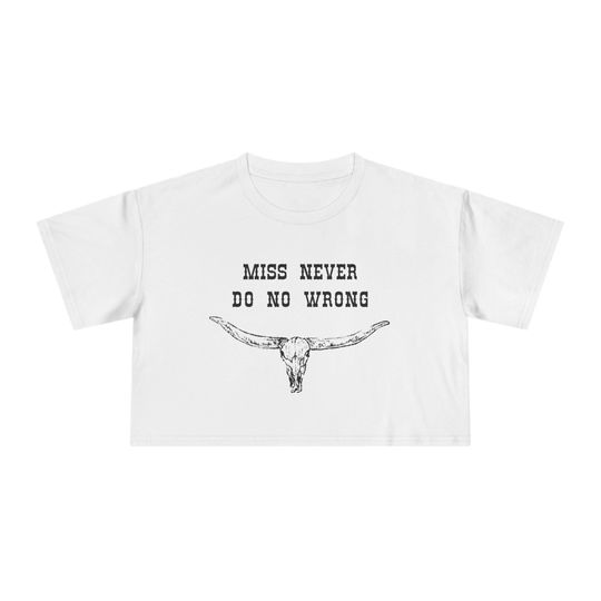 Wallen Western Crop Top: Longhorn Design, Country Concert Tee
