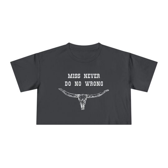 Wallen Western Crop Top: Longhorn Design, Country Concert Tee