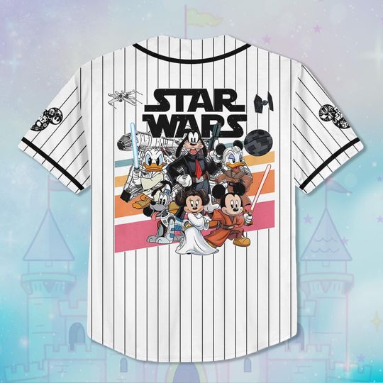 Personalized Star Wars Mickey Baseball Jersey, Disneyland Gift