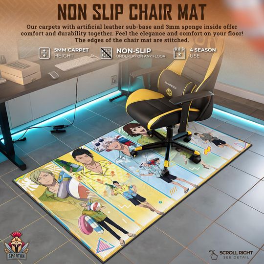 Jujutsu Satoru Mouse Pad: Beach Gojo & Friends Anime Desk Mat