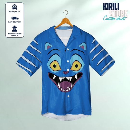 Derpy Tiger Hawaiian Shirt Set, Kpop Demon Hunter Outfit, Funny Tiger Button-Up Summer Gift