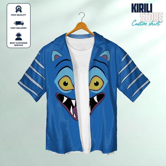 Derpy Tiger Hawaiian Shirt Set, Kpop Demon Hunter Outfit, Funny Tiger Button-Up Summer Gift