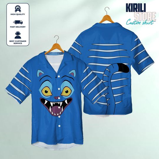 Derpy Tiger Hawaiian Shirt Set, Kpop Demon Hunter Outfit, Funny Tiger Button-Up Summer Gift