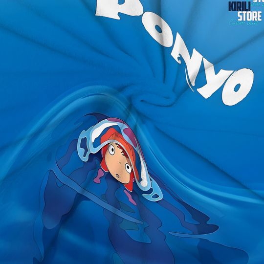 Ponyo Studio Ghibli Blanket, Ponyo Blanket, Perfect Gift for Anime and Fantasy Fans Studio Ghibli