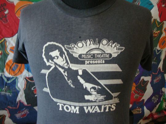 Vintage 80's TOM WAITS Royal Oaks Music Theatre Michigan Concert Tour T Shirt