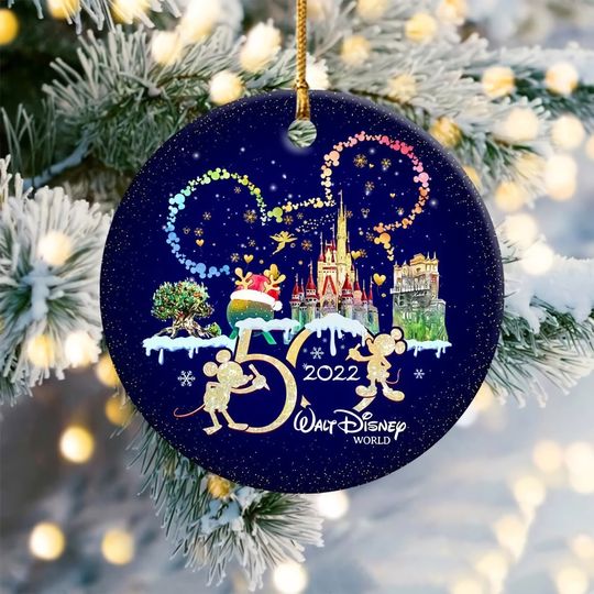 Disney World 50th Anniversary Ornament, 50th Anniversary Family Ornament