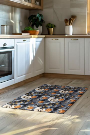 Spooky Floor Mat, Halloween Fall Welcome Mat, Haunted House Decor