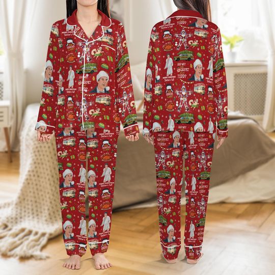 National's Lampoon Christmas Vacation Pajamas, Eddie Cousin Clark Griswold Pajamas Holiday Party