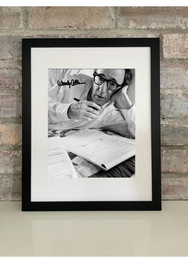 Woody Allen Director Poster Photo with Reprint Autograph