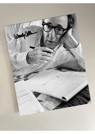 Woody Allen Director Poster Photo with Reprint Autograph