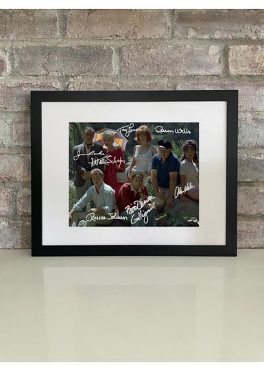 Gilligans Island  Full Cast Photo Reprint Autograph Poster