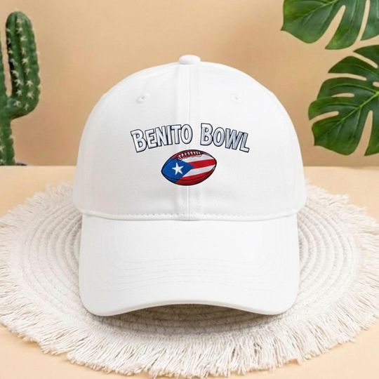 Benito Bowl Embroidered Washed Denim Baseball Cap