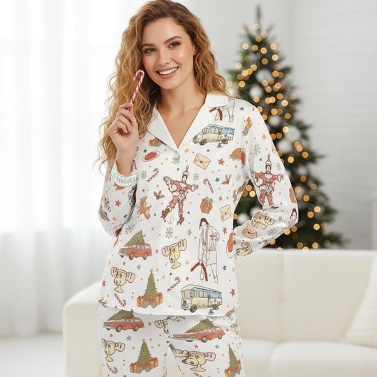 National Lampoon's Christmas Vacation Pajamas Set Women, Christmas Vacation Pajamas, Griswold Family Pajamas, Christmas Matchign Pjs
