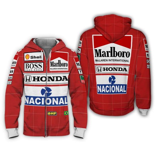 Just Zip Hoodie Ayrton Senna 3D Hoodie