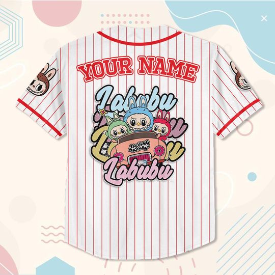 Personalized Labubu Baseball Jersey - Cute Anime Fan Gift