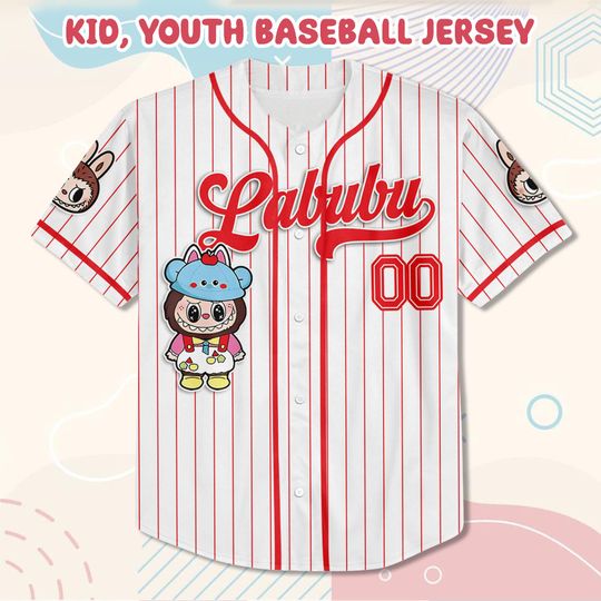 Personalized Labubu Baseball Jersey - Cute Anime Fan Gift