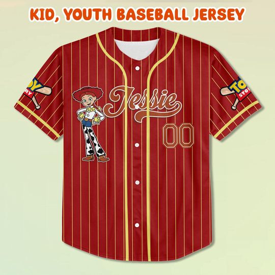 Jessie Baseball Jersey, Custom Toy Story Shirt, Disney Cowgirl Jersey, Personalized Disney Vacation Tee, Unisex Western Disney Shirt