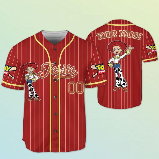 Jessie Baseball Jersey, Custom Toy Story Shirt, Disney Cowgirl Jersey, Personalized Disney Vacation Tee, Unisex Western Disney Shirt