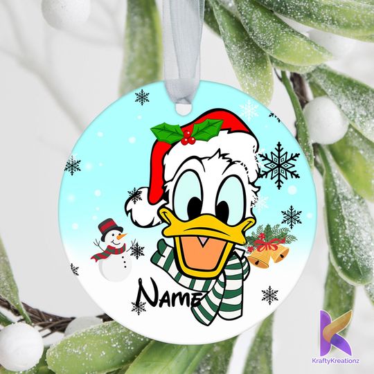Personalized Donald Duck Christmas Ornament, Disney Donald Gift