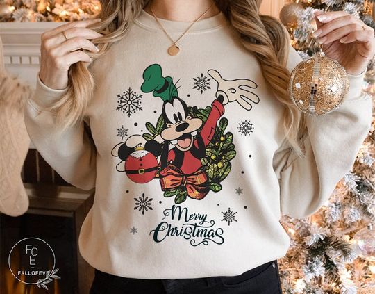 Goofy Christmas Sweatshirt, Goofy Disney Christmas Sweatshirt