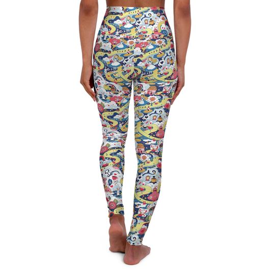 Alice in Wonderland, Disney Women Legging, Active Wear Yoga Pants, Disney Gift, Cruise Outfit, Disney Outfit