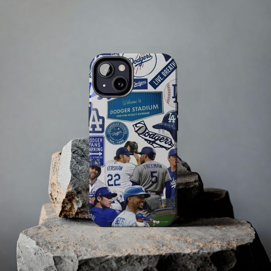 Dodgers iPhone/Samsung Case: Impact-Resistant Polycarbonate, Wireless Charging
