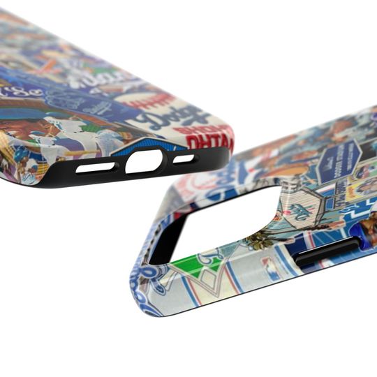Dodgers iPhone Case | Retro Baseball Collage, Protective Phone Cover