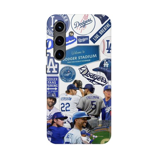 Dodgers iPhone/Samsung Case: Impact-Resistant Polycarbonate, Wireless Charging
