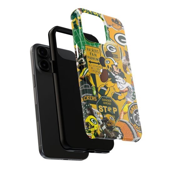 Green Bay Packers iPhone Case | Cartoon Collage, Fan Gift