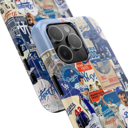Los Angeles Dodgers iPhone Case | Vintage Baseball Collage