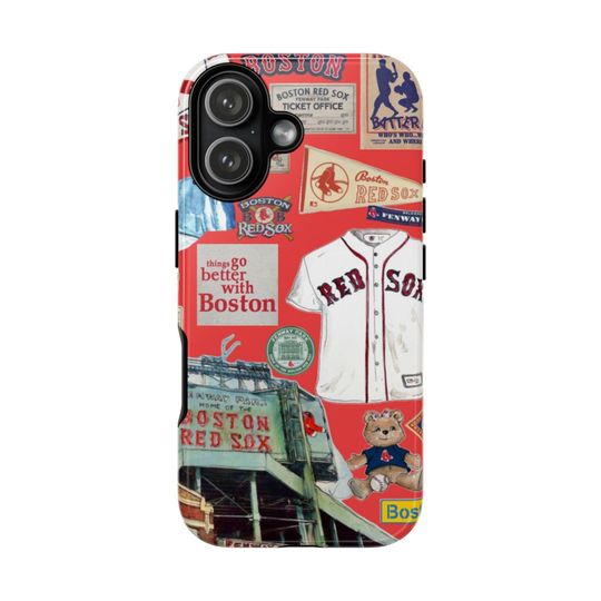 Boston Red Sox Collage Phone Case | Baseball Memorabilia iPhone Case