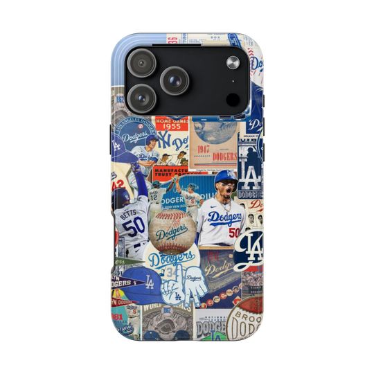 Los Angeles Dodgers iPhone Case | Vintage Baseball Collage