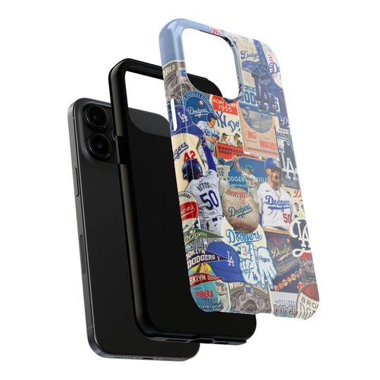 Los Angeles Dodgers iPhone Case | Vintage Baseball Collage