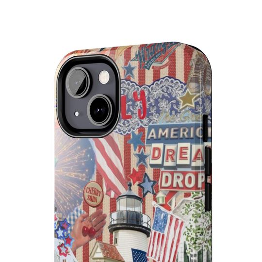 Retro Route 66 iPhone Case: Vintage Americana Collage