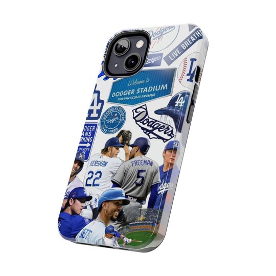 Dodgers iPhone/Samsung Case: Impact-Resistant Polycarbonate, Wireless Charging